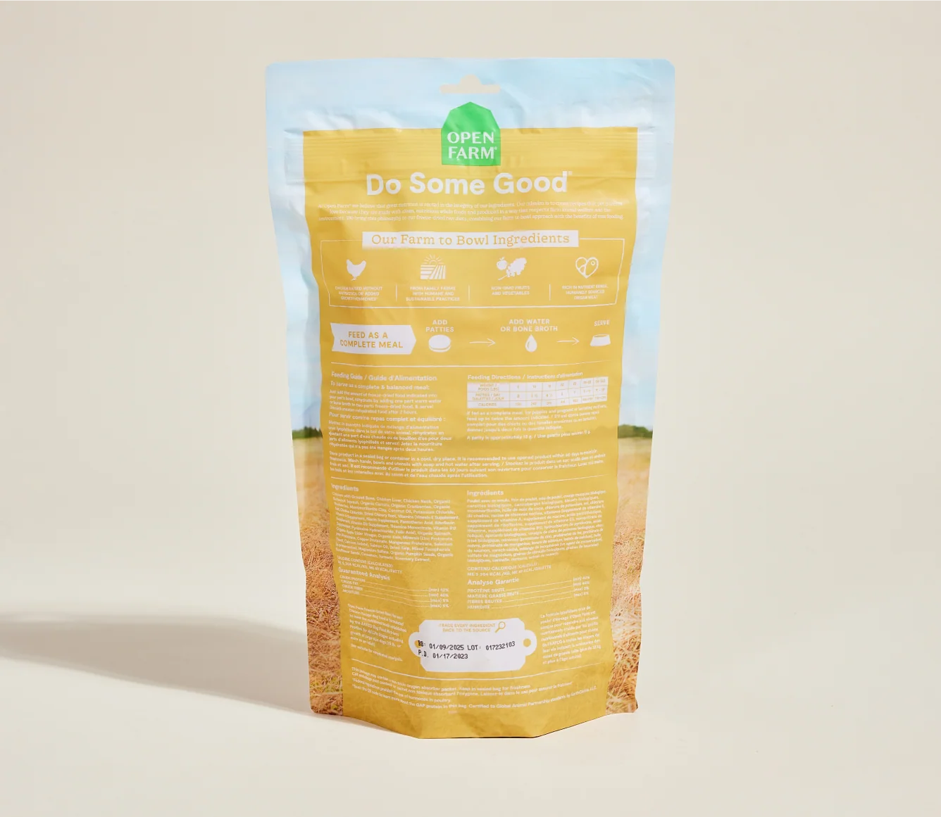 Harvest Chicken frys tørret rå bøffer hundefoder og måltidsmixer