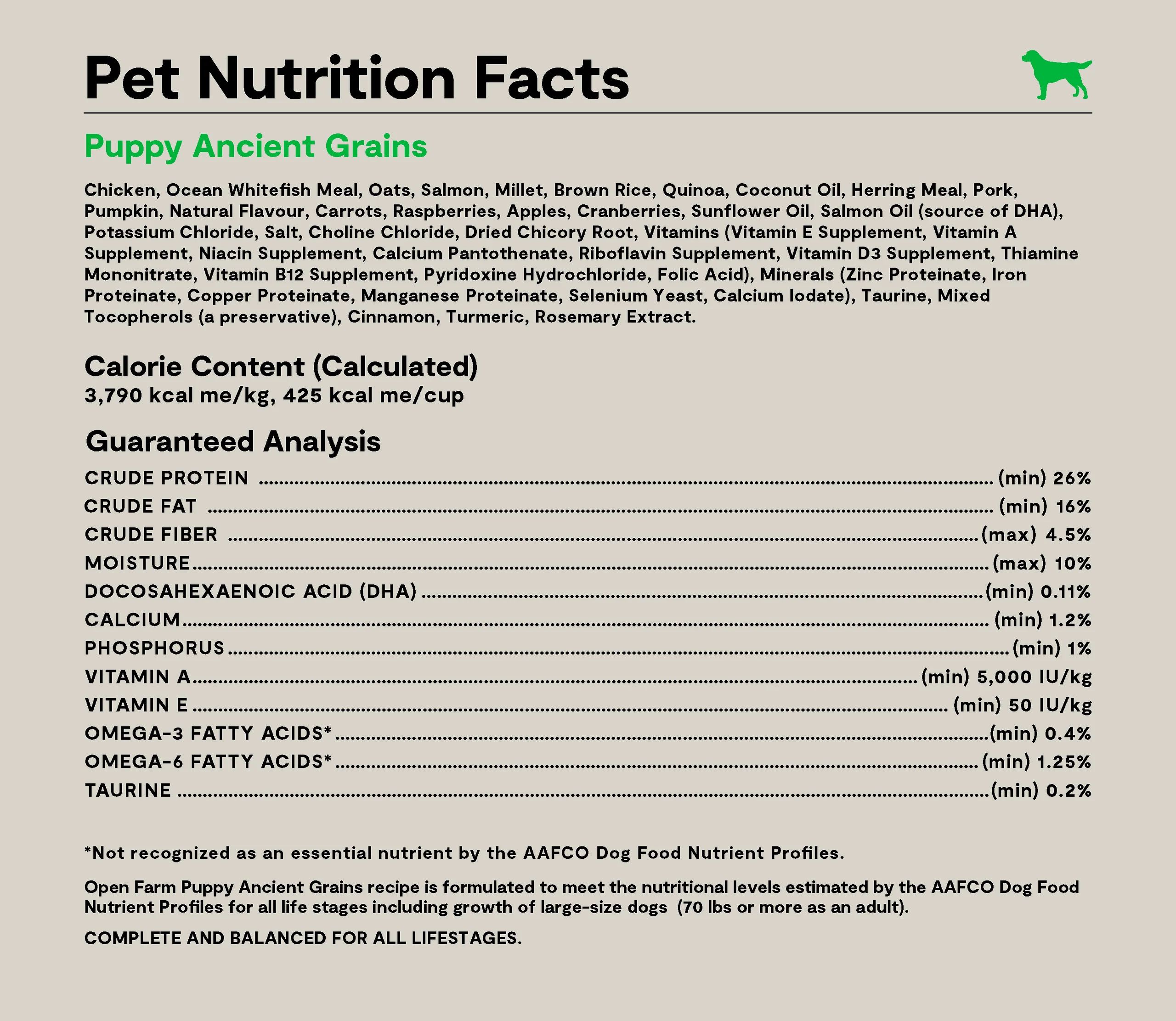 Chicken & Salmon Ancient Grains Kibble for Growing Puppies