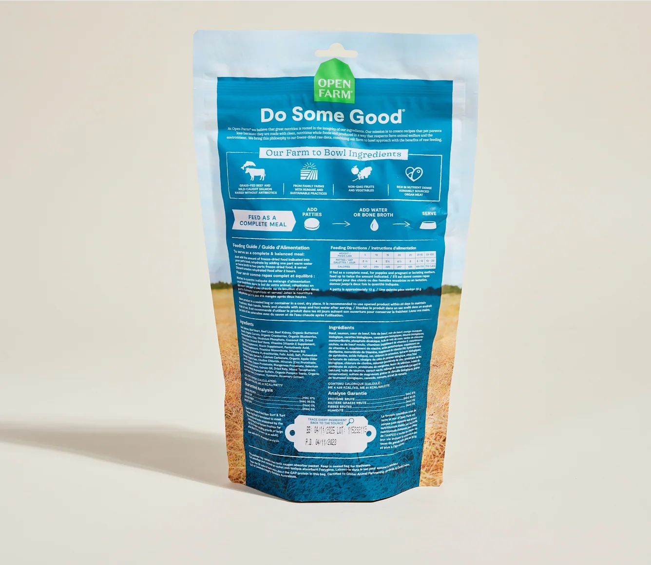 Medaglioni crudi liofilizzati Surf & Turf per cani con salmone e manzo