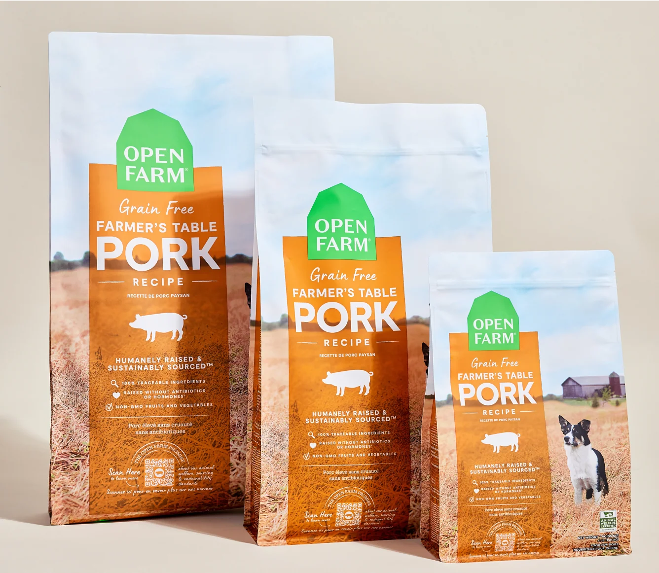Farmer's Table svinekød kornfri tør hundekibble til hvalpe og seniorer