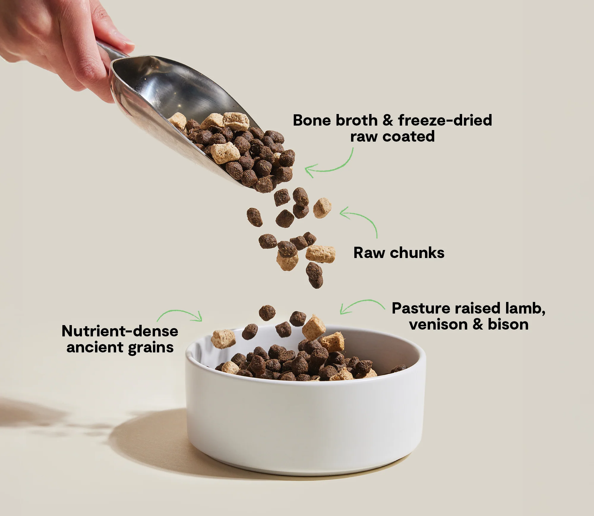 RawMix Great Plains Ancient Grains hundefoder med lam, vildt og bison