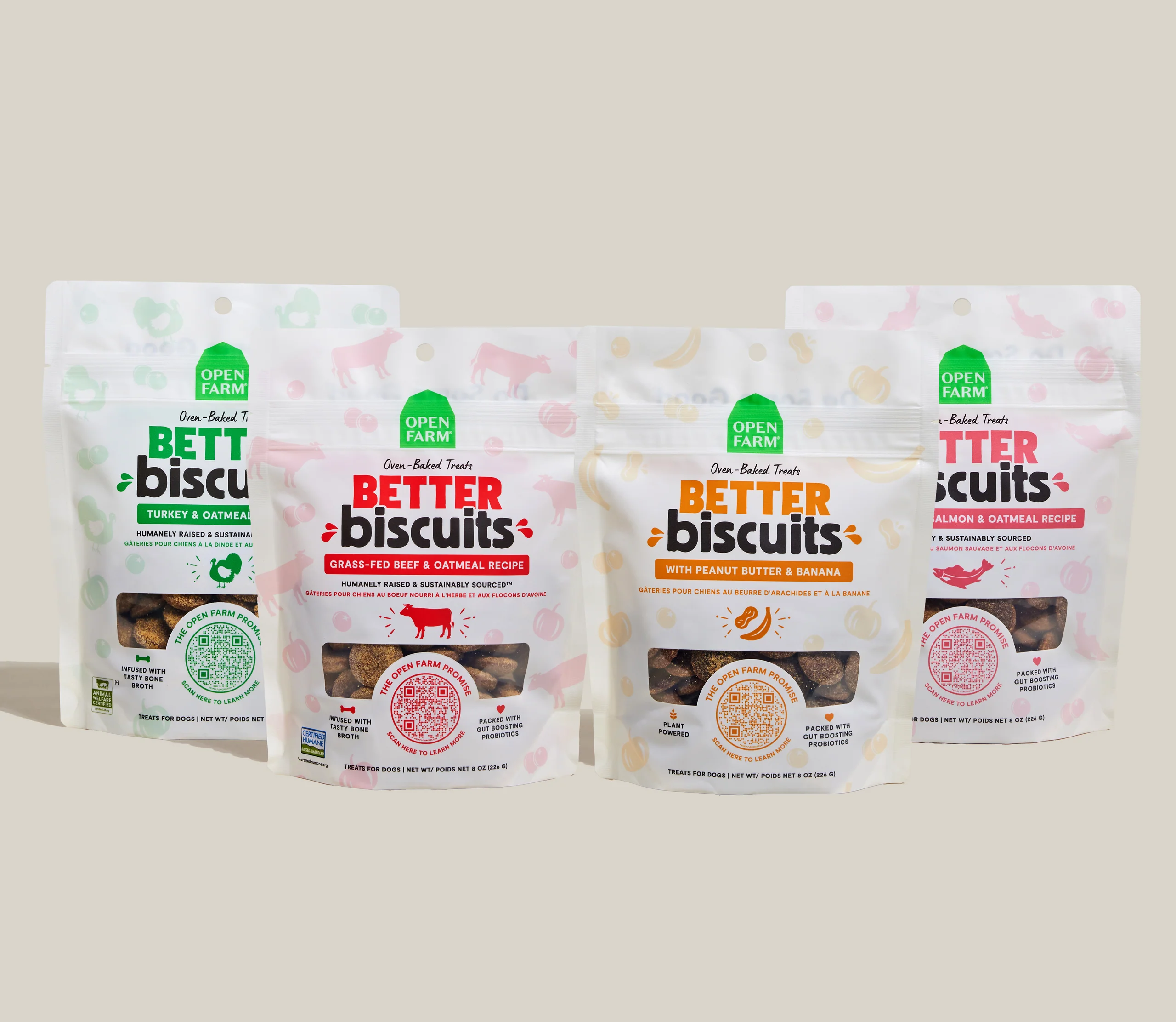 Better Biscuits Crunchy Ovnbagte Hundesnacks Variantpakke, 4 Opskrifter