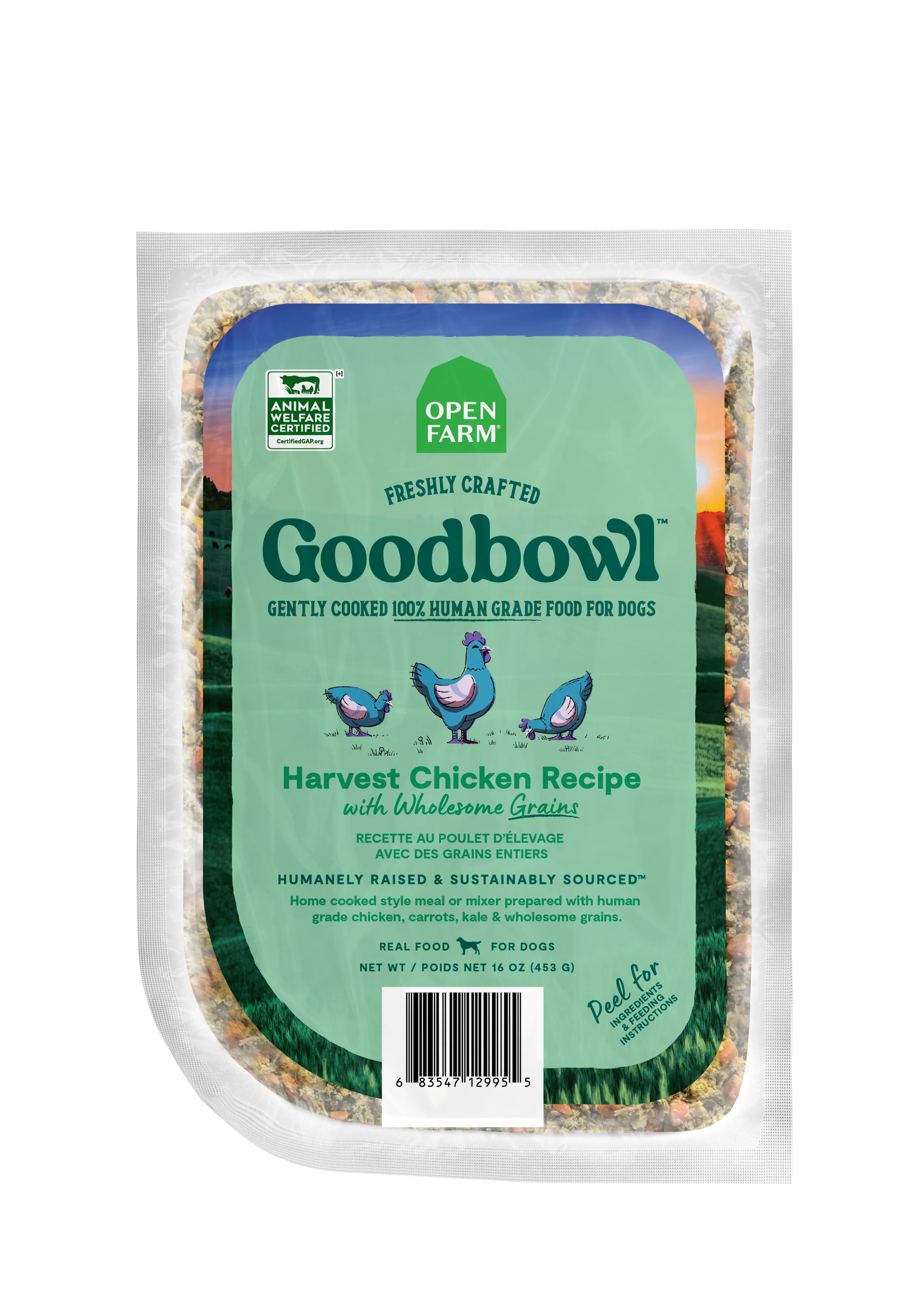 Recette fraîchement préparée Harvest Chicken Goodbowl pour chien