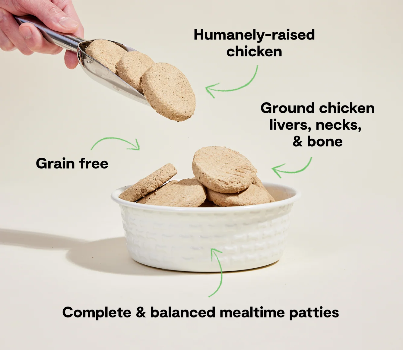 Harvest Chicken frys tørret rå bøffer hundefoder og måltidsmixer