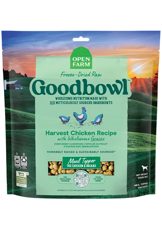 Goodbowl Harvest Chicken Freeze Dried Raw Morsels Meal Mixer for Dogs