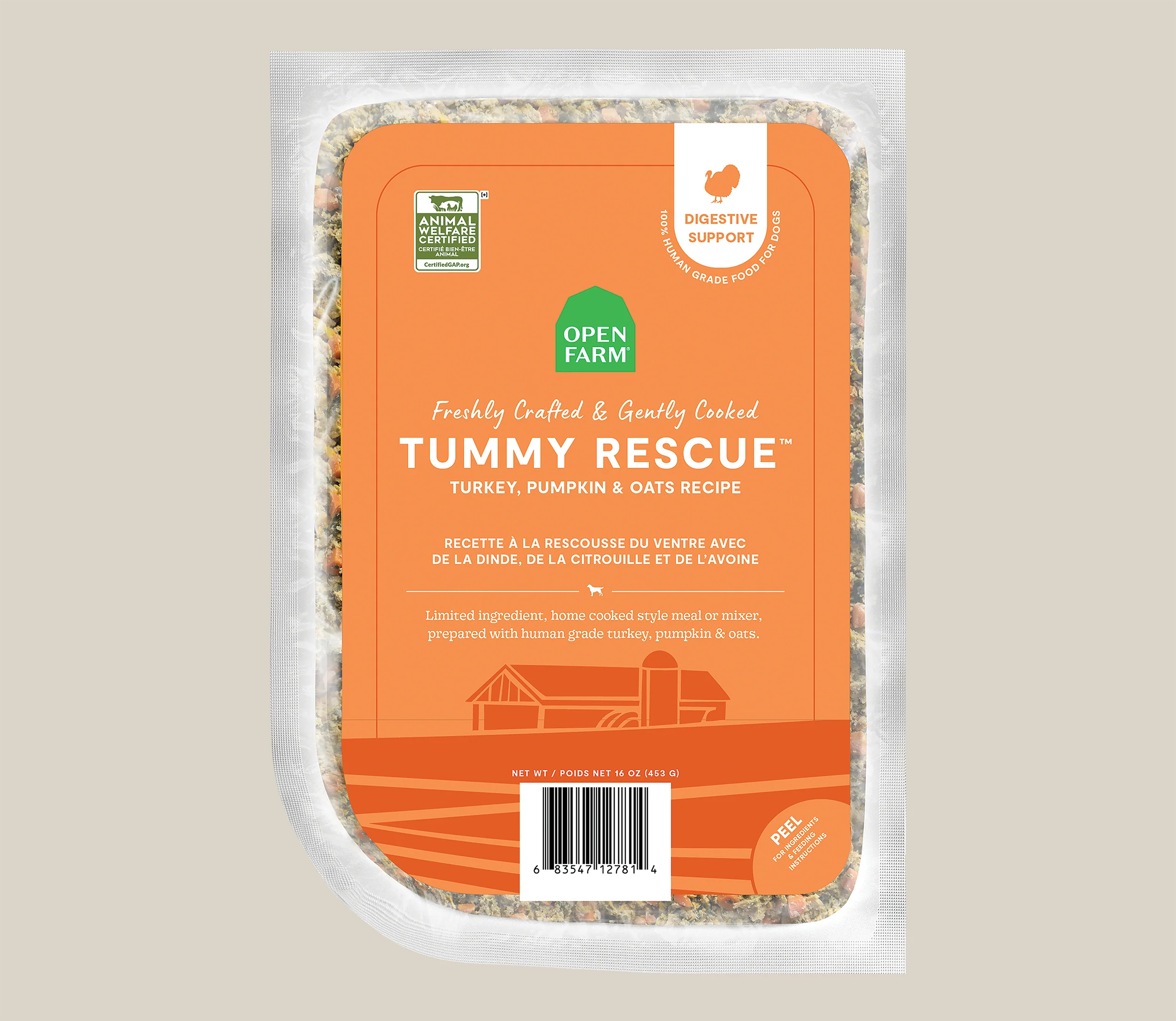 Tummy Rescue friskfremstillet hundefoder med kalkun fra dyrevelfærdsopdræt