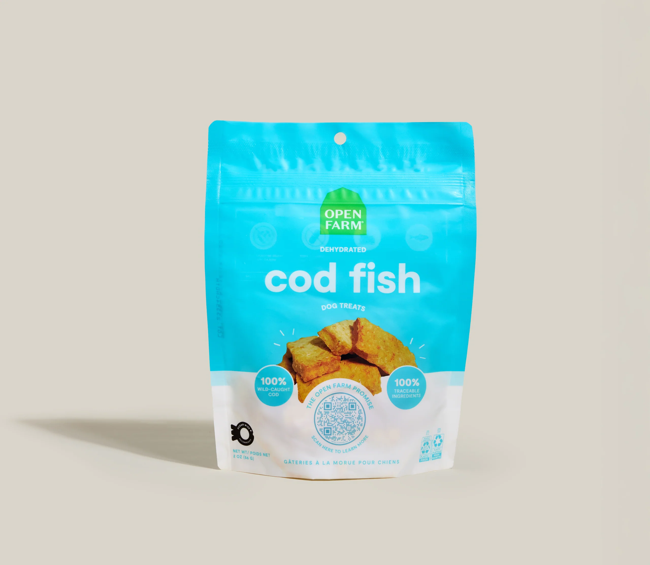 脫水鱈魚狗零食，單一成分