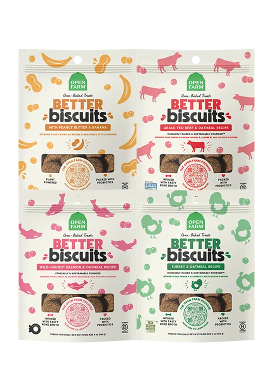 Better Biscuits Crunchy Ovnbagte Hundesnacks Variantpakke, 4 Opskrifter