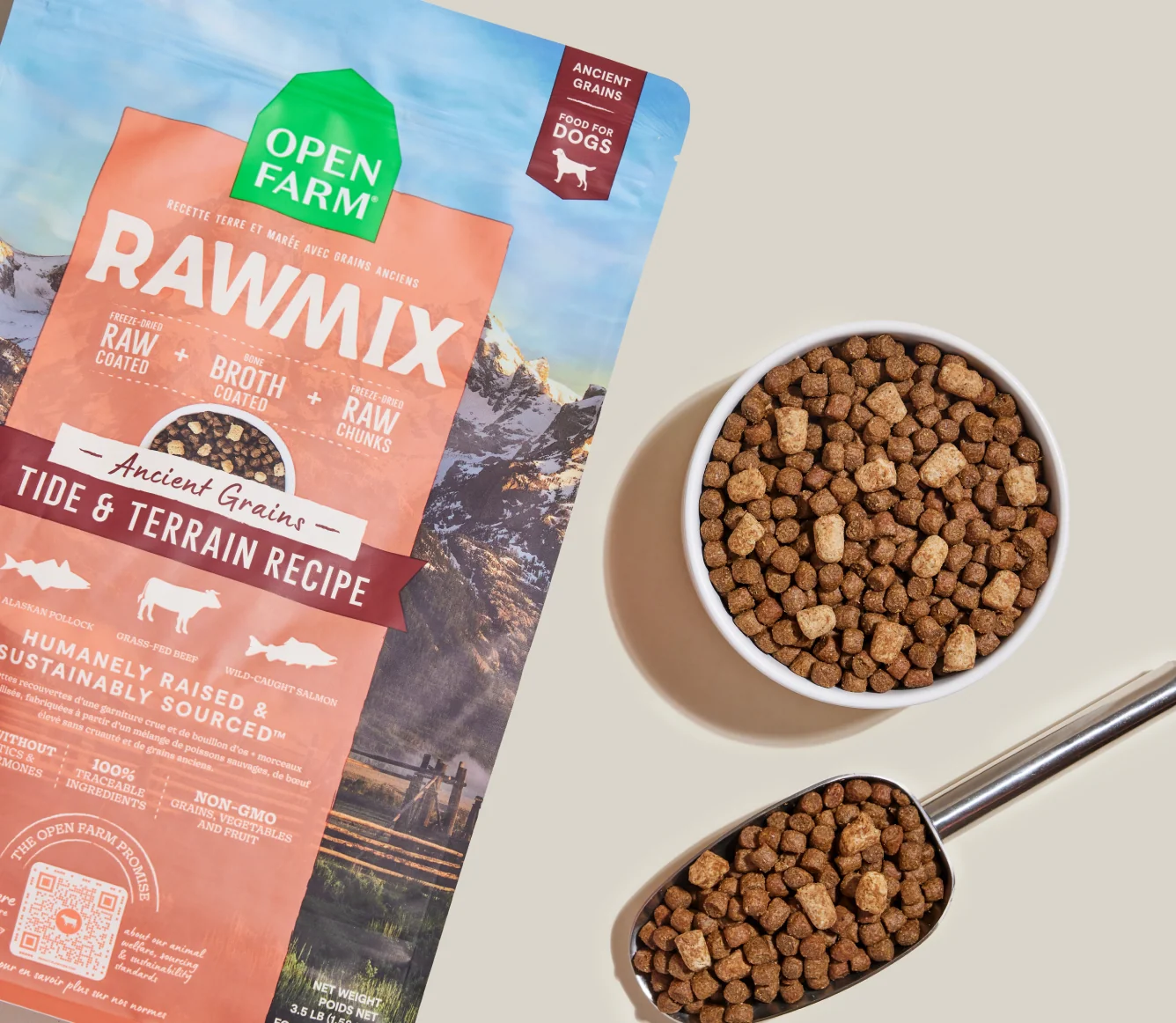 RawMix Tide and Terrain Ancient Grains hundefoder