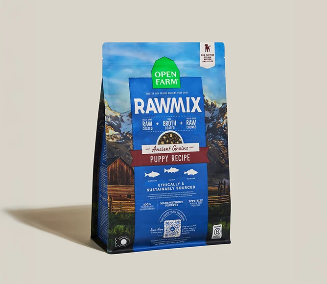 Sucha karma dla szczeniąt RawMix Ancient Grains z łososiem i rybą białą