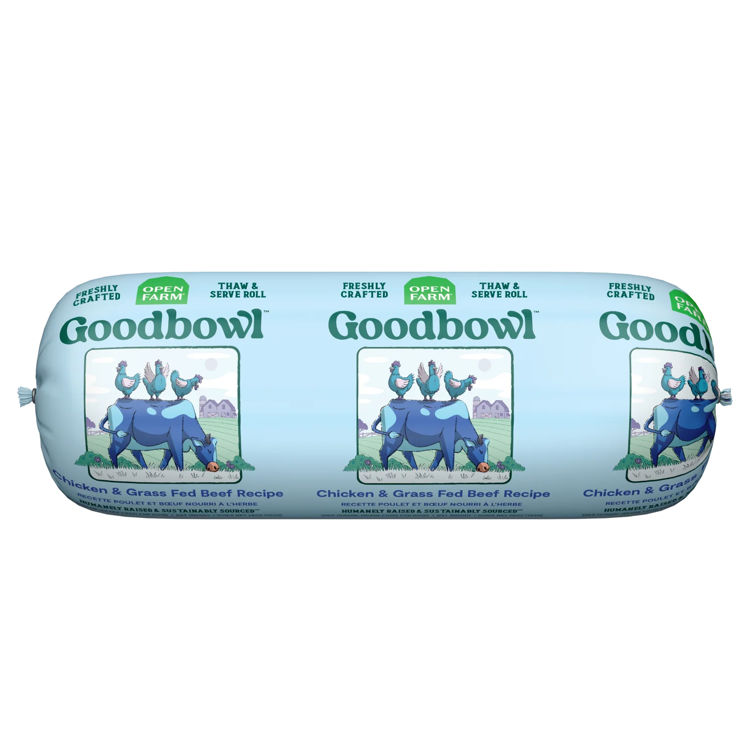 Fresh Goodbowl Roll til hunde med kylling og græsfodret oksekød
