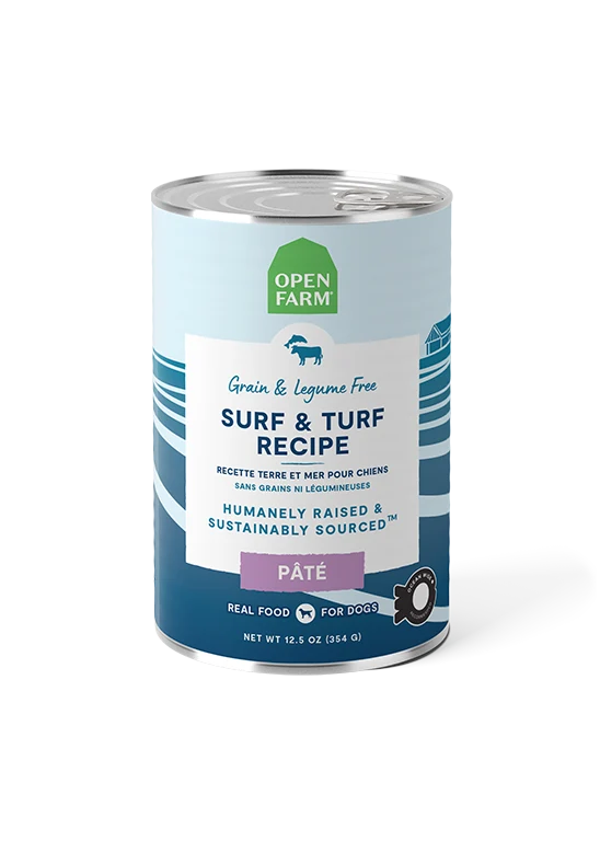 Surf & Turf-paté til hunde med hvidfisk og græsfeedet oksekød