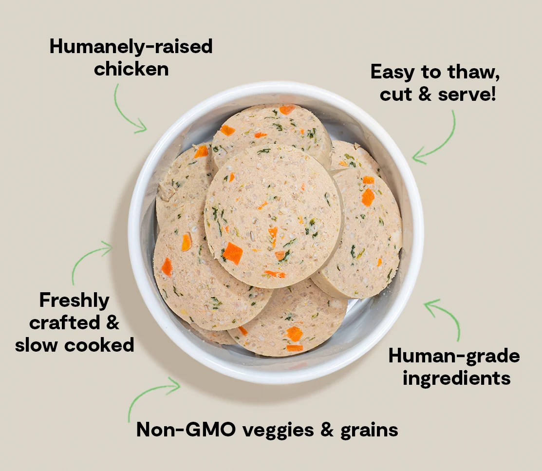 Roll Fresco di Pollo Harvest per Cani di Goodbowl