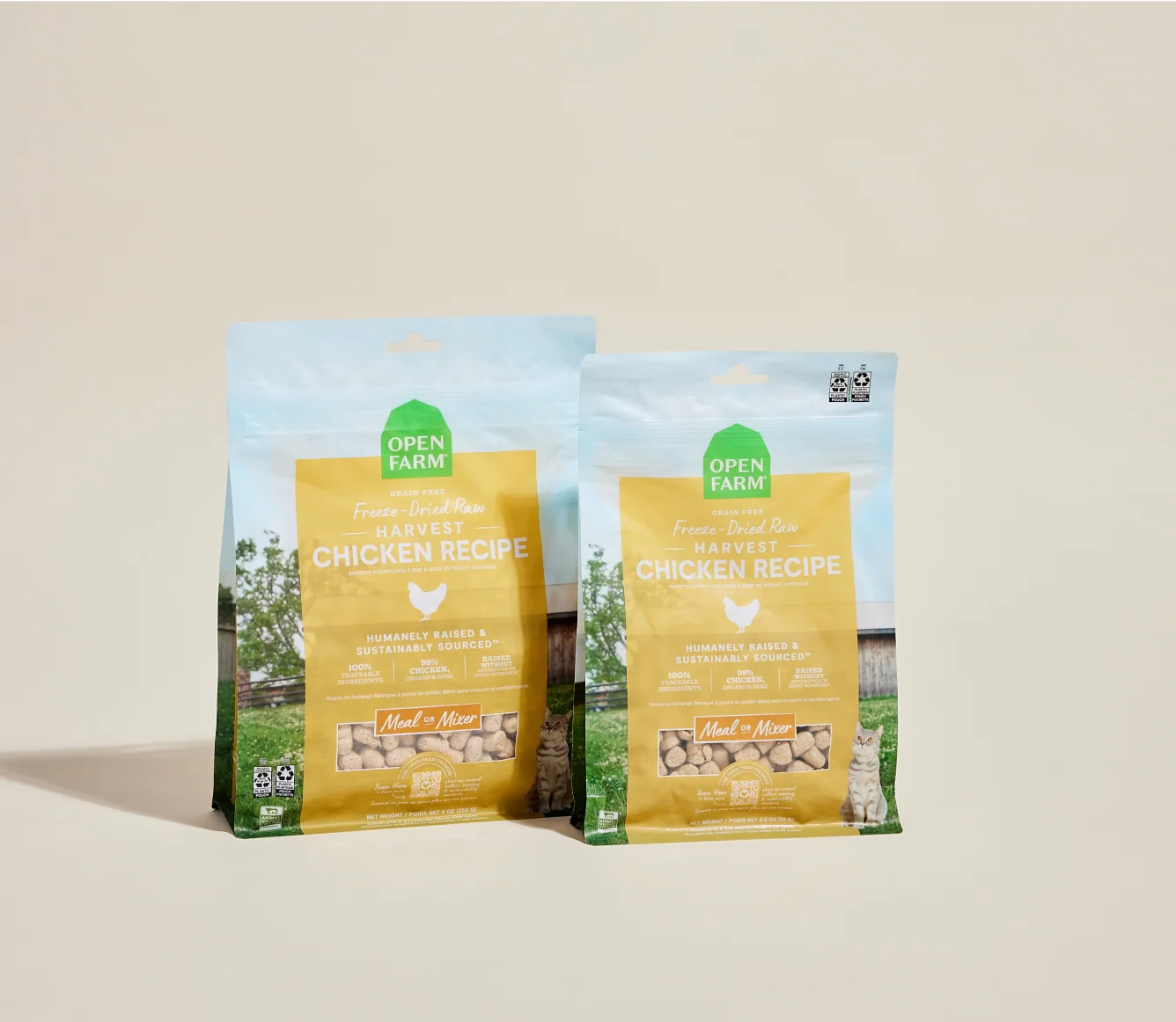 Freeze Dried Raw Chicken Morsels for Cats, Harvest Chicken Recipe