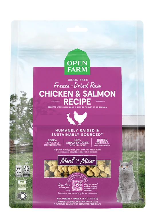 Chicken and Salmon Freeze Dried Morsels for Cats, Raw-Inspired Meal