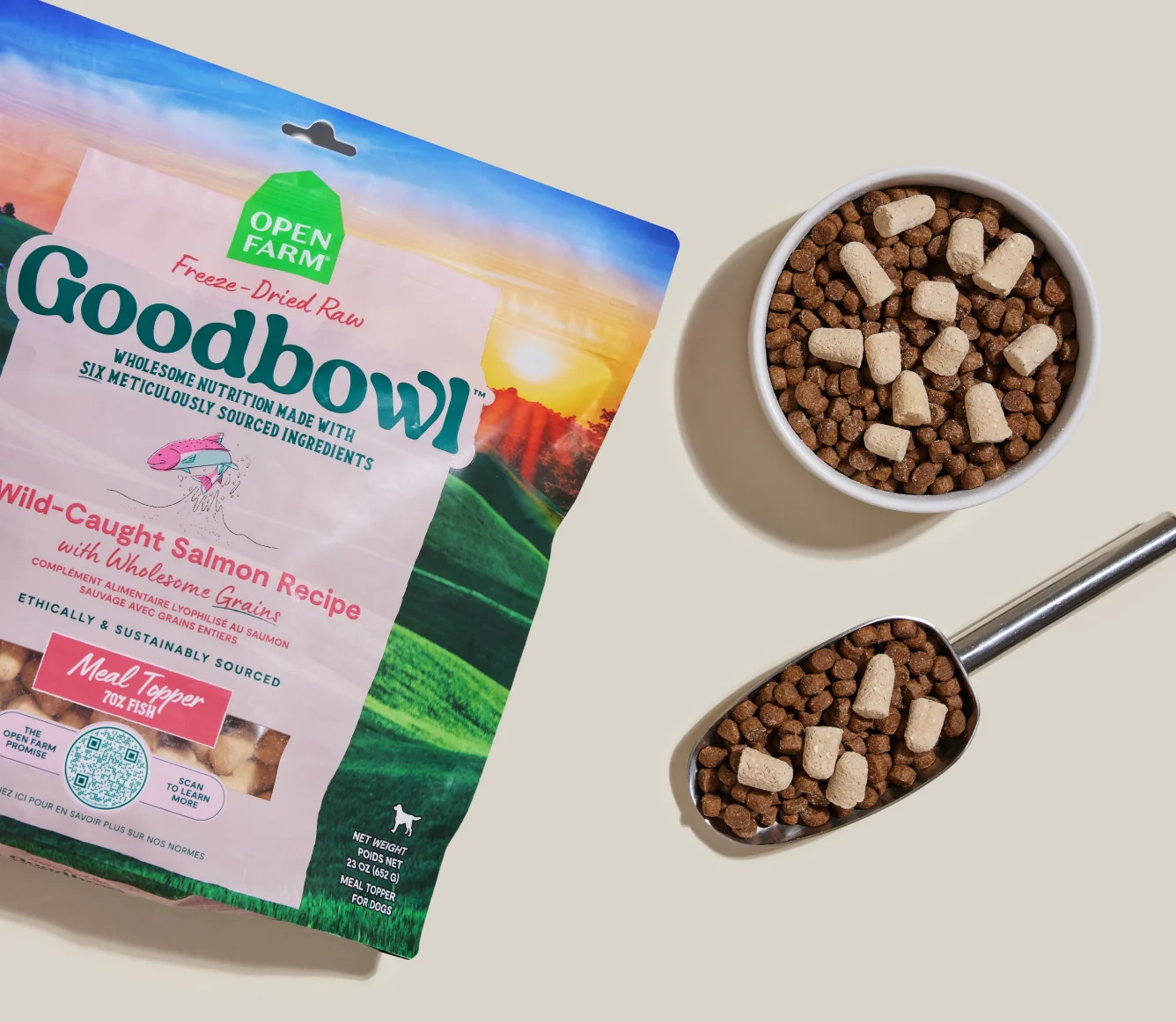 Goodbowl™ Liofilizowane mieszanki z dzikim łososiem dla psów