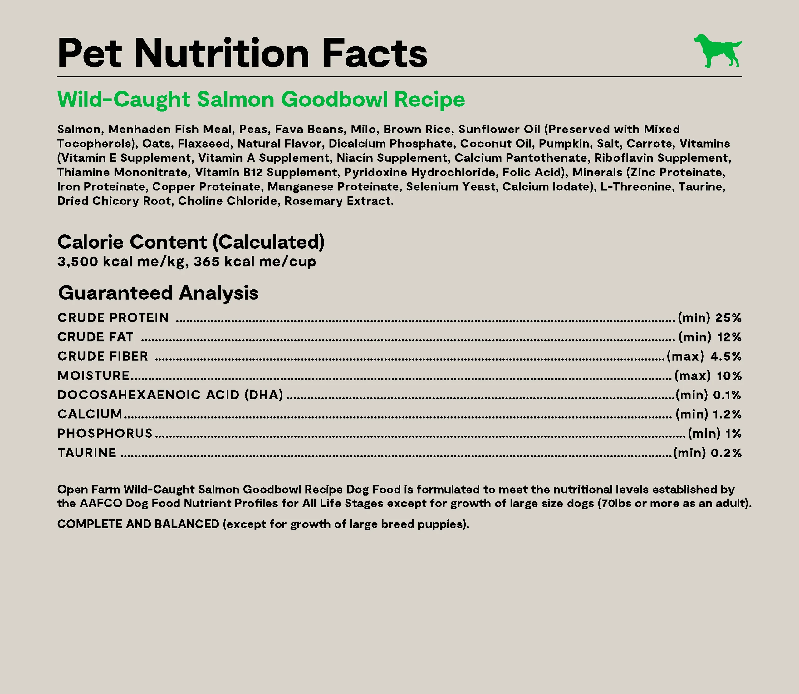 Goodbowl Wild-Caught Salmon and Brown Rice Dog Kibble for Puppies and Adult Dogs