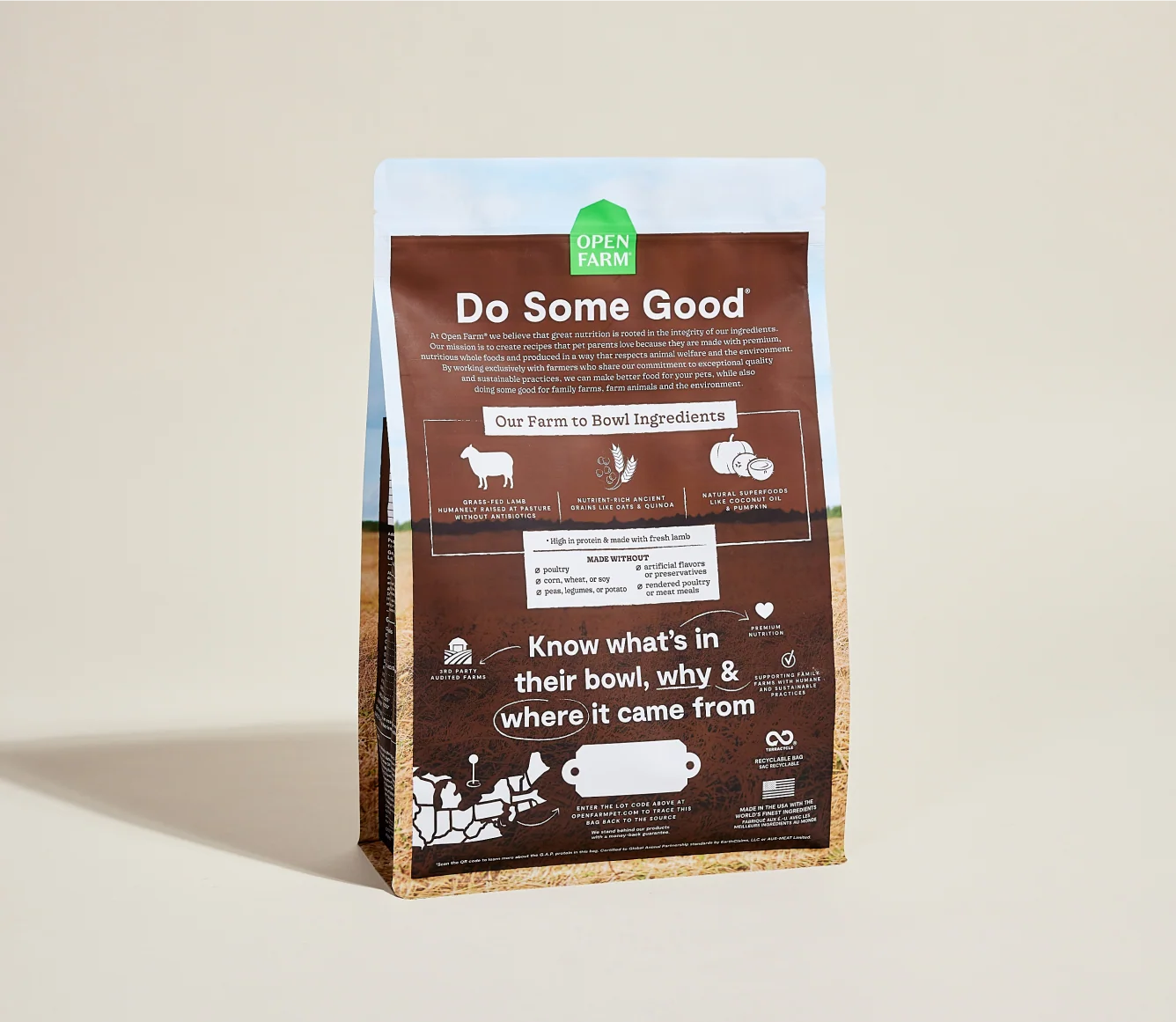 Pasture-Raised Lamb & Ancient Grains Dry Dog Kibble for Allergy-Prone Dogs