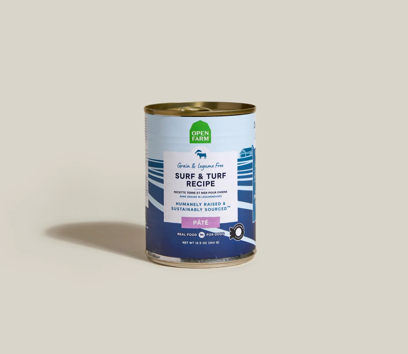 Surf & Turf-paté til hunde med hvidfisk og græsfeedet oksekød