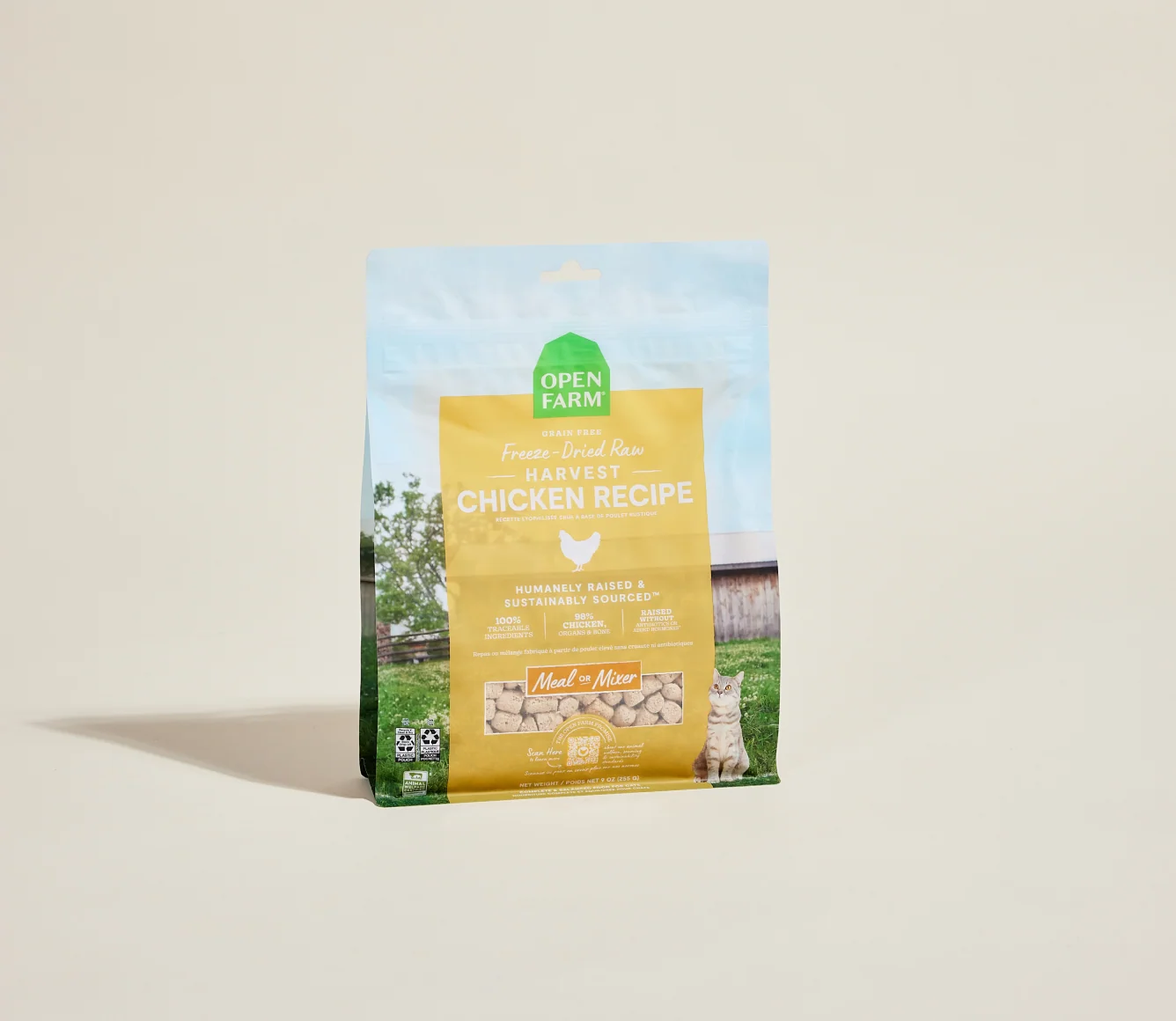 Freeze Dried Raw Chicken Morsels for Cats, Harvest Chicken Recipe
