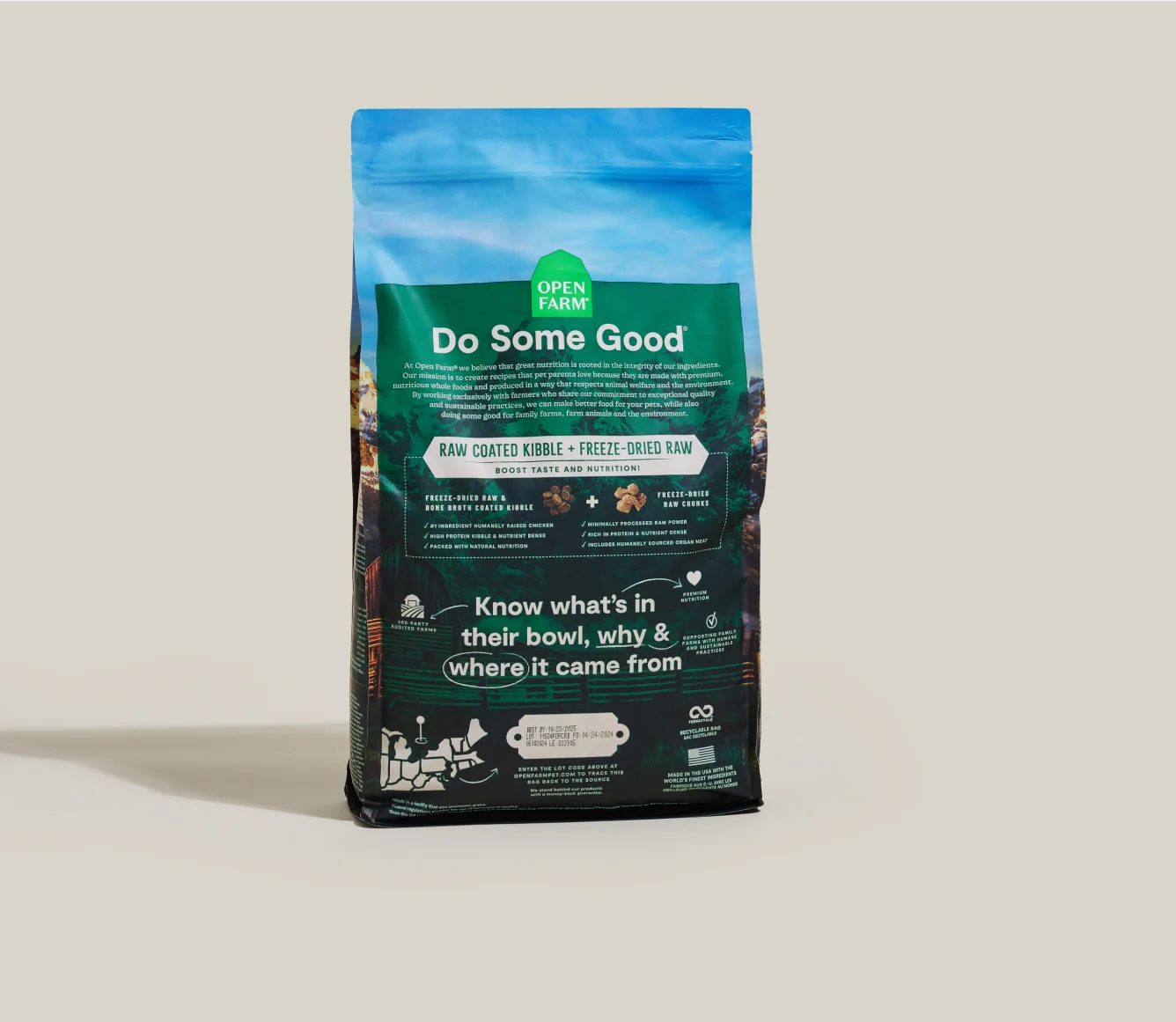RawMix Open Prairie Bezzbożowa karma sucha dla kotów z kurczakiem i indykiem