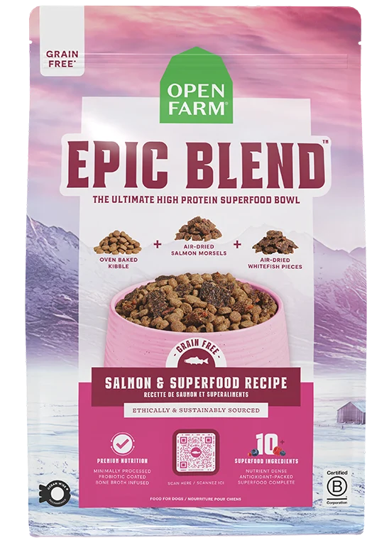 Bezzbożowa sucha karma dla psów Epic Blend z łososiem i superfoods