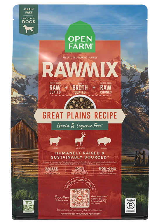 RawMix Great Plains Tahılsız Kuzu, Geyik ve Bizonlu Köpek Maması